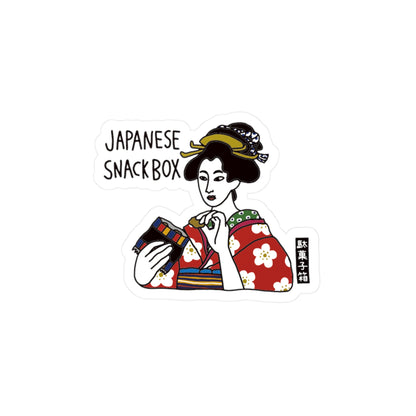 Japanese snack box kimono lady Kiss-Cut Vinyl Decals